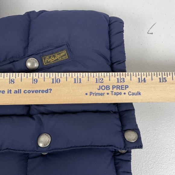 Ralph Lauren‎ Puffer Jacket Boys Size 12M Yellow Blue Vintage - Picture 12 of 13